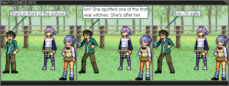 Rosario Vampire. Tsukune. Kurumu. Mizore.